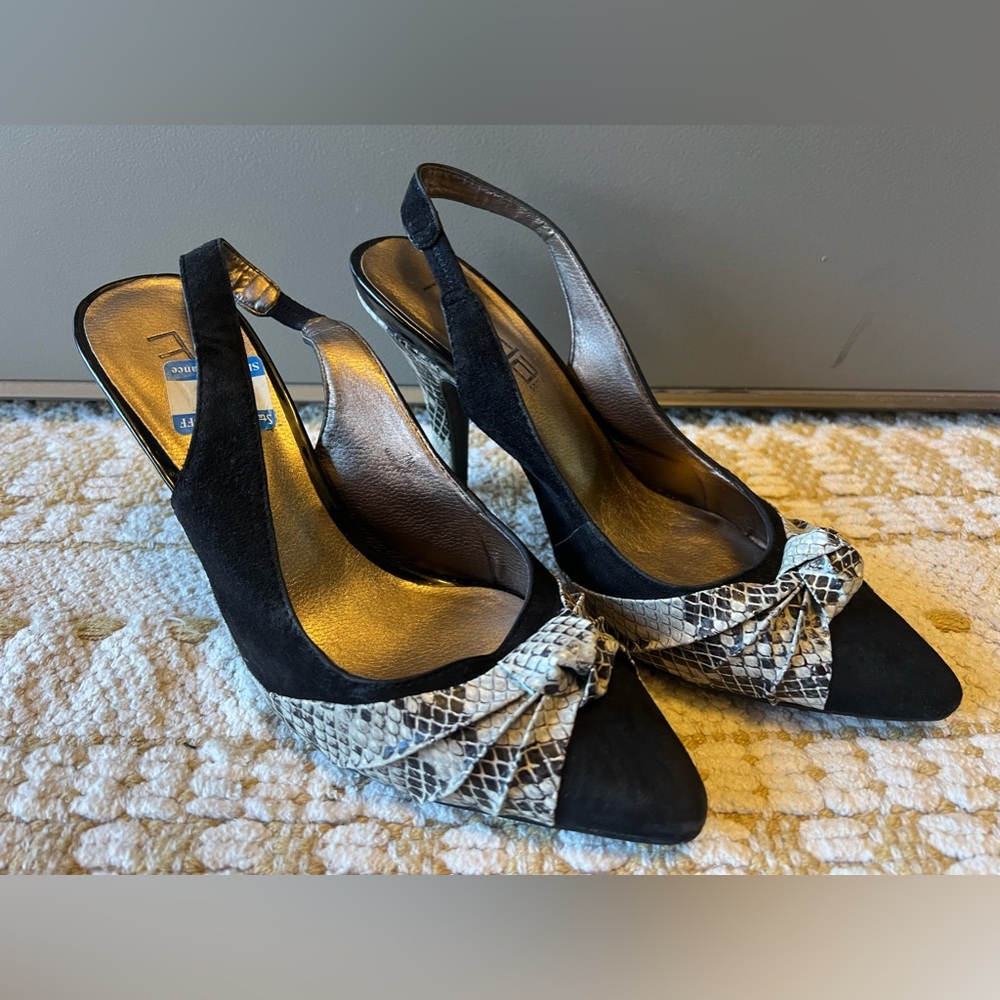 Moda Women Black Heels Shoes Size 7